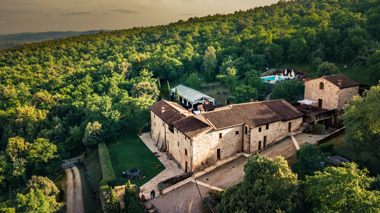 Vista aerea con drone